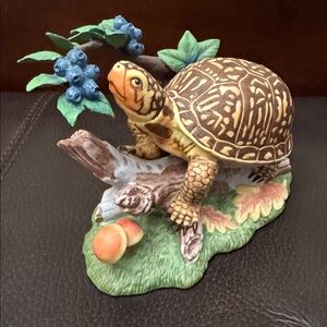 Vintage 1998 Lenox “Fruitful Pursuit” Box Turtle Handcrafted in Malaysia